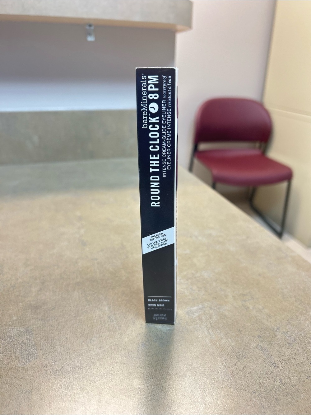 Bare Minerals Round The Clock 8PM Intense Crème Glide EyeLiner Waterproof NIB